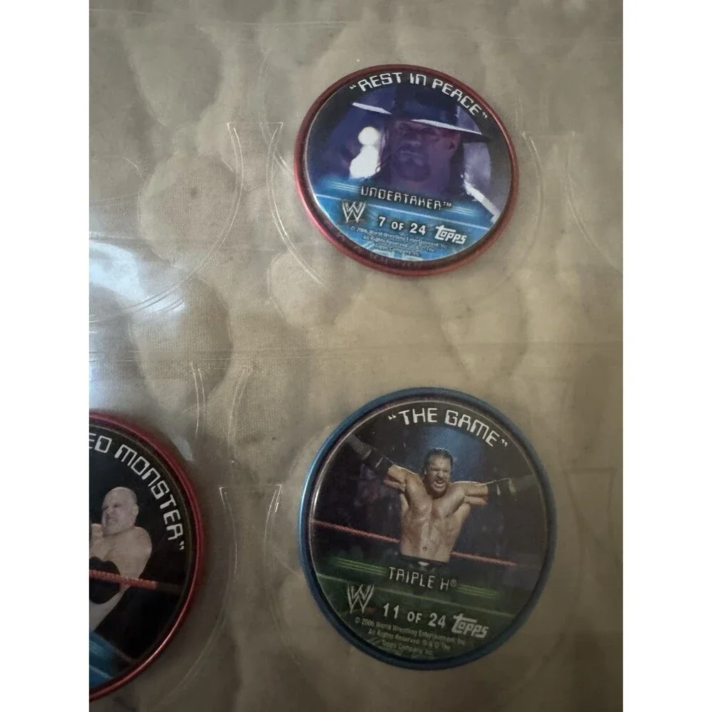 2006 Topps WWE Poker Chip Lot of 9 Undertaker Triple H Kane Candice Michelle
